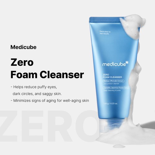 Medicube Zero Foam Cleanser for Sensitive Skin - Sebum Control, Moisture Balance, and Pore Minimization | Korean Skincare