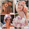 36 Pack Flower Hair Clips Rose Hair Accessories for Women Boho Bride Flower Claw Clip Side Hair Clip Hairpin Brooch Pin Headpiece for Girls Wedding