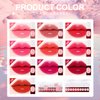 10 Colors Liquid Tint Stain, Korean Lip Gloss Moisturizing Natural Mini Liquid Lipstick, Multi-Use Lip and Cheek Tint, Lip Stain Long Lasting Waterproof, Non-Stick Cup