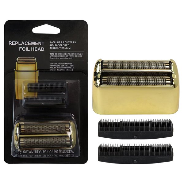 BUTITNOW New Replacement Shaver Foil Double Foil Head for BaByliss PRO FXRF2G - Gold