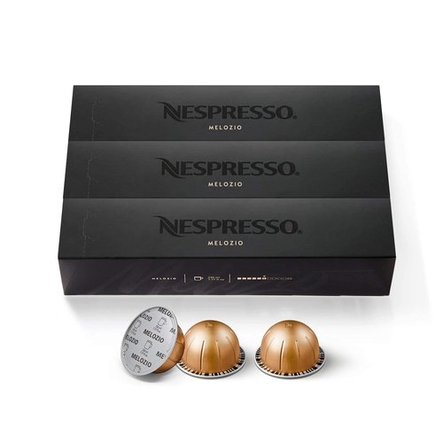 Nespresso Capsules Vertuo, Melozio, Medium Roast Coffee, 30-Count Coffee Pods, Brews 7.77 fl. oz.