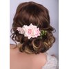 Kercisbeauty Blush Pink Rose Hair Comb Leaf Headpiece Wedding Bridal Side Headpiece Vinage Hair Dress Boho Hair Comb Women Girls Festival Party Carnival Headpiece