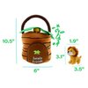 Jungle Animals Talking Plush Baby Toy – 5 Piece Small Stuffed Animals Set Including Jungle House Carrier and Stuffed Monkey, Lion, Tiger & Elephant – These Mini Toys are Ideal for Boys and Girls