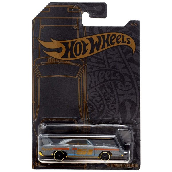 Hot Wheels Compatible '70 Plymouth Superbird 6 of 6 51st Anniversary Satin & Chrome Series 1:64 Scale Collectible Die Cast Model Car