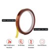 VCHOMY Heat Tape for Sublimation,Heat Press,Heat Transfer Polyimide 500℉ High Temperature Resistant Kapton Thermal Insulation Shield Tape with Silicone Adhesive (10mm 2 Rolls)