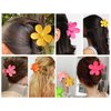 DS. DISTINCTIVE STYLE Flower Claw Clip Set of 4 Hair Clips for Thick Hair Matte Color Medium Claw Clips (baby pink, baby blue, pale yellow, pale green)