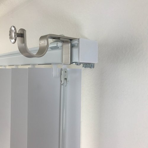 NONO Bracket - Outside Mounted Blinds Curtain Rod Bracket Attachment (Black)