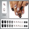 24Pcs Halloween Press on Nails Short CEWEWP Almond Fake Nails Acrylic Full Cover False Nails with Bat Ghost Pattern Designs Cute Halloween Nails Oval Glue on Nails halloween Stick on Nails for Women