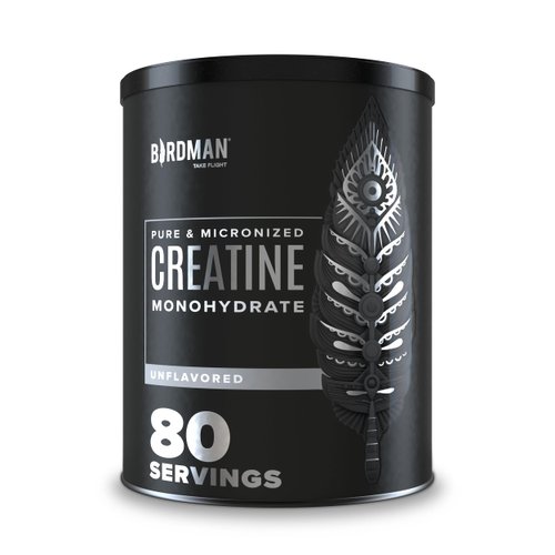 BIRDMAN Micronized Creatine Monohydrate Powder, Muscle Recovery, Caffeine Free, Creatine Pre Workout, Vegan, Post Workout, Gluten Free, Sugar Free | 80 Servings (5 Grams Each) | 0.8lb