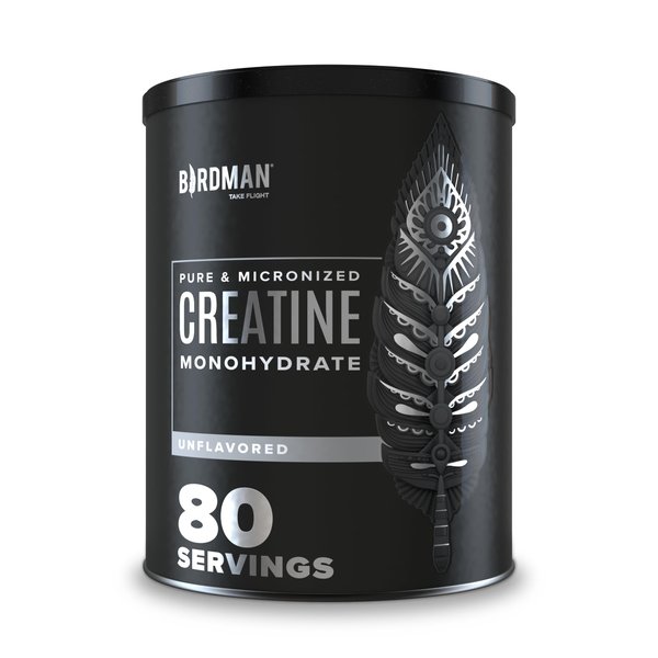BIRDMAN Micronized Creatine Monohydrate Powder, Muscle Recovery, Caffeine Free, Creatine Pre Workout, Vegan, Post Workout, Gluten Free, Sugar Free | 80 Servings (5 Grams Each) | 0.8lb