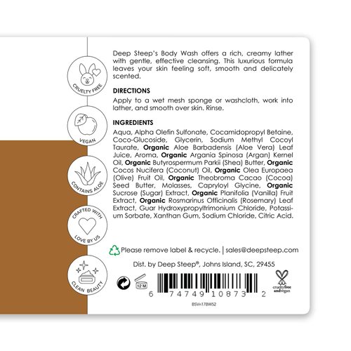 Deep Steep Body Wash, 17oz (Brown Sugar Vanilla)