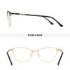 OLIEYE Cat Eye Reading Glasses For Women Retro Design Reader Computer Glasses with Spring Hinges (Gold&Black, 250)