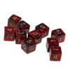 Yiotfandoll 10PCS Polyhedral Dice D6 Dice 16mm Acrylic 6 Sided Dice Double Colors Game Dice for RPG MTG DND Dice Table Games (Red Black)