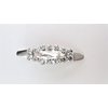 Generic Small oval crystal sparkle alligator hair clip for fine thin hair (Clip quantity: 1 clip)