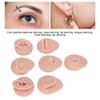 Soft Silicone Flexible Model Body Part, Silicone Nose Tongue Mouth Eye Navel Ear Model Fake Ear with 2 Base for Piercing Practice Acupuncture and Jewelry Display Teaching Tool (Medium Fleshcolor)