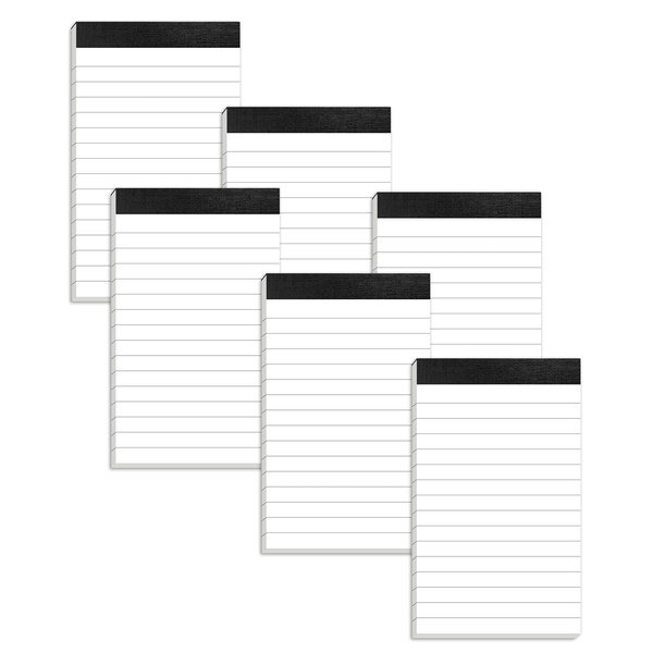 6 Pack Small Notepads Refills Memo Pads 3 x 5 Inch Lined Writing Note Pads with 30 Sheets Note Pad Paper in Each Pad Mini Pocket Notebook Refills for Taking Notes and Reminders Organization Planning