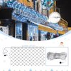 JMEXSUSS 200 LED Net Lights Outdoor Mesh Lights, 8 Modes 9.8ft x 6.6ft Net Lights for Bushes Plug in, Waterproof Christmas Net String Lights for Bushes Ceiling Wedding(White