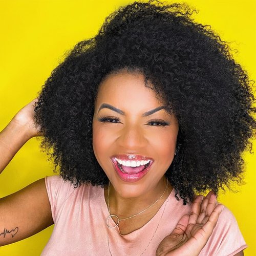 WIGER 6 Inches Short Kinky Curly Wigs Side Part Twist Out Wigs Natural Black Afro Curly Wigs for Black Women Synthetic Wigs for Women Daily Use (1B)