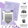 DIY Lash Extension Kit B&Q 280 PCS Individual Eyelash Extension Kit 0.07D 9-16MIX 30D 40D Cluster Lashes Kit Lash Glue Remover for Eyelash Extensions (Kit-30D40D-0.07-D,9-16MIX)