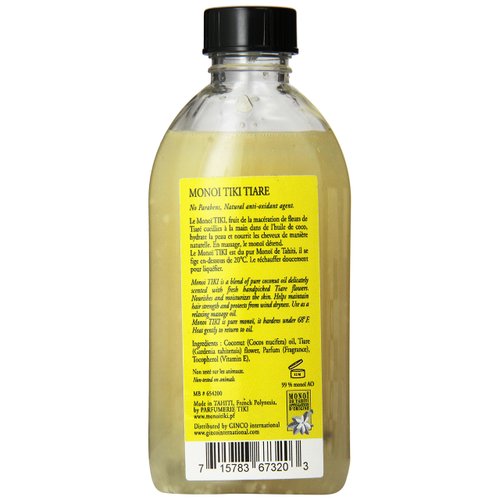 Monoi Tiki Tahiti Tiare Coconut Oil 4 Fluid Ounce