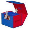 Ultimate Guard Sidewinder Synergy 100+, Deck Box for 100 Double-Sleeved TCG Cards, Blue/Red, Magnetic Closure & Microfiber Inner Lining