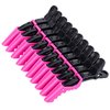 HH&LL Hair Clips for Women - Wide Teeth & Double-Hinged Design Alligator Styling Sectioning Clips of Professional Hair Salon Quality 10Pack (Rose Red)