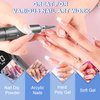 2Pcs Nail Drill Bits, 3/32” Nail Bits for Nail Drill Safety Tungsten Carbide Bits for Acrylic Nails, Drill Bit for Nail Professional Sets Great for Remove Hard Gel, Two Way Rotate Bits (Medium & Fine)