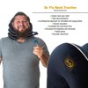 Dr Fix Cervical Neck Traction Device for Instant Neck Pain Relief at Home | Elastic Band (Dark Blue, 17-20)