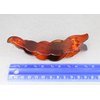 Brown leaf barrette curved hair clip leaves 4.5 inches long stamped textured plastic