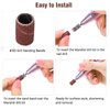 Sanding Band Nail Drill Bit,60Pcs Sanding Bands for Nail Drill Bits,Nail Drill Sanding Bands Small Mandrel 3.1mm Mandrel Bit for Electric Nail Drill,Nail Accessories Tool #80#120#180#240