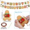 durony Christmas Gingerbread Tablecloth Banner Set, 2 Pieces Christmas Gingerbread Table Cover and 1 Gingerbread Man Banner Xmas Gingerbread Man Party Supplies for Christmas Holiday Decorations