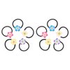 10pcs Elastic Hair Band for Girls Flower Elastic Hair Ties Elastic Hair Bands Widen Elastic Hair Ties Hair Accessories for Girls Small Hair Ties Elastic Hair Band for Ponytail