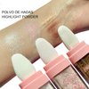 MAEPEOR Highlighter Powder Stick 6 Colors Shimmer Not-sticky Brighten Highlighter Powder Stick Natural Sparkle Glitter Highlighter Makeup Cosmetic for Lip Face Body Makeup (02 Fairy Pink)