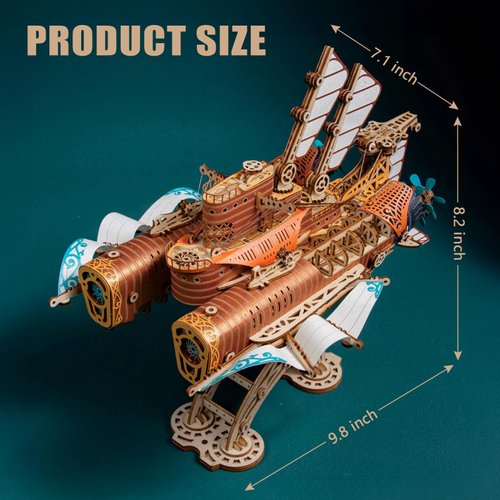 Foyucool 3D Wooden Puzzle for Adults, DIY Underwater Spacecraft Model Kit, Creative Assembly Model Building Kits to Build for Adults and Teens, DIY Assembly Puzzle Toy for Christmas Day