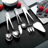Berglander Silverware Serving Set 6 Pieces, Stainless Steel Serving Spoons Set, Flatware Serving Set, Serving Utensils Set Easy to Clean and Dishwasher Safe