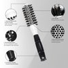 Round Brush for Blow Drying, 1 inch Small Round Barrel Hair Brushes with Ball Tip Boar Bristles, Nano Tech Thermal Ceramic Ionic, Double Edge Razor Comb for Hair Cutting Included