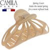 Camila Paris CP3054 French Hair Clip for Women Thick Hair for Long Curly Wavy Hair, Beige, Girls Hair Claw Clips Fashion Styling Hair Accessories for Women, Strong Hold No Slip Grip, Made in France