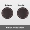 Kwikset Juno Interior Passage Door Knob, Handle For Closet and Hallway Doors, Non-Locking Doorknob in Venetian Bronze, with Microban Protection