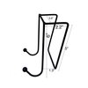 Tetra-Teknica CWH-01 2 Inch Space Addition Wire Double Coat Hook for Office Cubicle Partition Wall Panel, Color Black