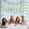 Happy Birthday Banner Iridescent Party Decorations, Fufuddz Funny Birthday Sign, Pre-Strung Holographic Garland & Hanging Swirls Decor for Disco Bachelorette, Girls Women 21st 30th 40th 50th 60s 70s