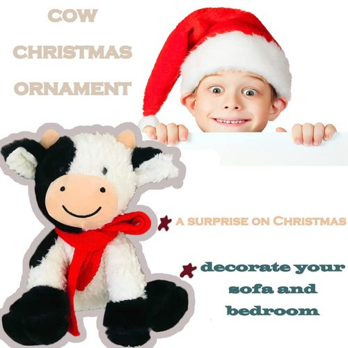 CHELEI2019 9" Cow Stuffed Animals Soft Cuddly Cow Plush Stuffed Animal Toy for Kids