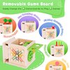 OAKJAR 8 in 1 Wooden Montessori Baby Toys for 1 2 3 Year Old, Toddler Learning Toys Play Kit, Coin Box, Carrot Harvest, Christmas, Birthday Gift for Babies 6-12 Months.