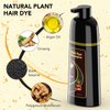 MOISTAR Dark Drown Hair Dye Shampoo 3 in 1 for Gray Hair Women and Men, Argan Champu Para Canas, Herbal Hair Dye Shampoo Natural Plant -500ml