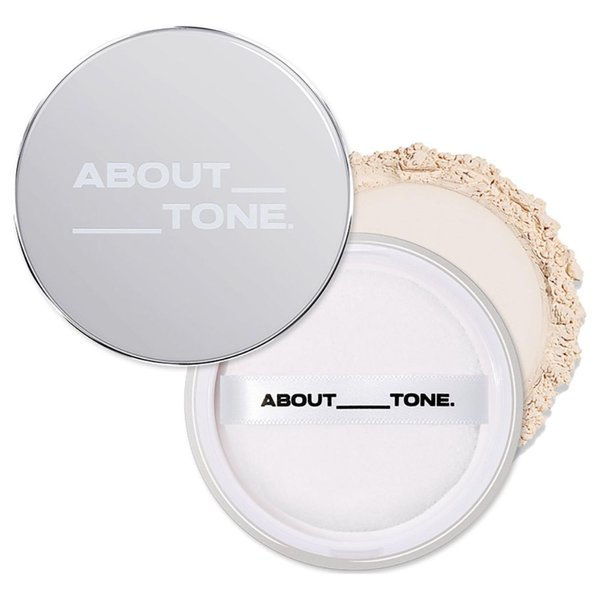 ABOUT TONE The Blur Finish Powder/Sheer Blurring Loose Powder, Lightweight Setting Powder with Long-Wear, Translucent Mineral Finishing Powder, Natural Skin Tone for Daily Makeup, Vegan, 10g/0.35oz.