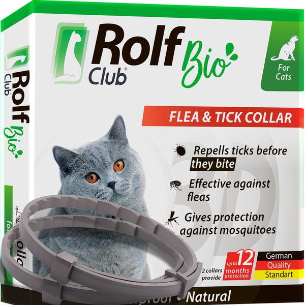 Natural Flea & Tick Collar for Cats - 12 Months Control of Best Prevention & Safe Treatment - Anti Fleas and Ticks Essential Oil Repellent (1 Count)