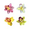 Generic ALLUREVIE 4pcs Artificial Hawaiian Flower Hair Clips - Orchid Flower Hair Clips for Women with Gift Packaging, Vibrant Floral Hair Accessories for Women and Girls, Decorative Hair Clips
