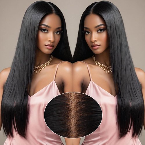 Barbique Glueless Wigs Human Hair 6x4 Ready to Go Straight Lace Front Wigs Human Hair Pre Plucked Pre Cut 200 Density Brazilian No Glue Straight Human Hair Wigs for Women Bleached Tiny Knots 20 Inch
