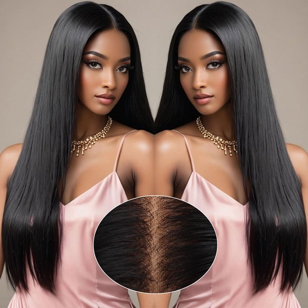 Barbique Glueless Wigs Human Hair 6x4 Ready to Go Straight Lace Front Wigs Human Hair Pre Plucked Pre Cut 200 Density Brazilian No Glue Straight Human Hair Wigs for Women Bleached Tiny Knots 20 Inch