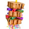 Bonka Bird Toys 3734 Clown Box 11" x 5.50", Medium Parrot Chew Shred Foarage Cage Toy, African Grey, Quaker, Piuonus, and Similar