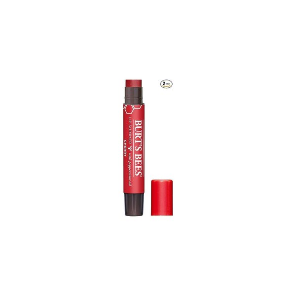 Burt's Bees 100% Natural Moisturizing Lip Shimmer, Cherry - 1 Tube